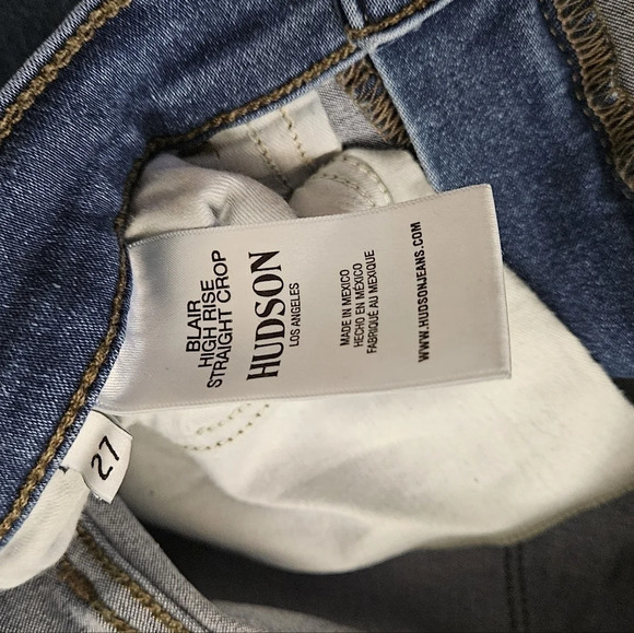 Women's Hudson Blair High Rise Straight Crop Jeans NWOT Sz 27 - Picture 4 of 7